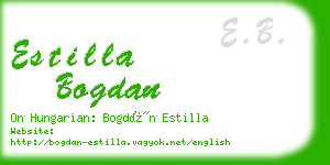 estilla bogdan business card